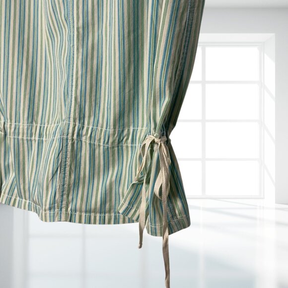 Johnny Was Striped Adjustable Drawstring Balloon Skirt Size 14 | Cotton Blend - Picture 7 of 16